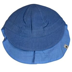 NWT - HutteliHut - Safari Muslin Cotton Sun Hat - Blue